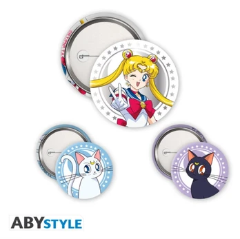 Sailor Moon Luna & Artemis 3 Badge Pack