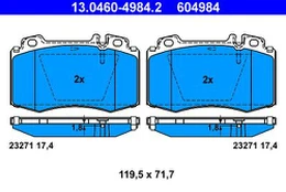 ATE 13.0460-4984.2 Brake pad set