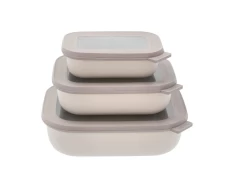 Mepal - Cirqula Low Rect Bowl Set​ - Nordic White (14598) kaina