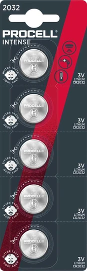 Duracell Procell Intense CR2032 3V 260mAh elementas, 5 vnt.
