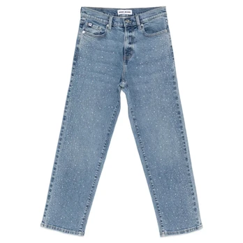 Tiesūs džinsai moterims, Mėlyna, High rise jeans