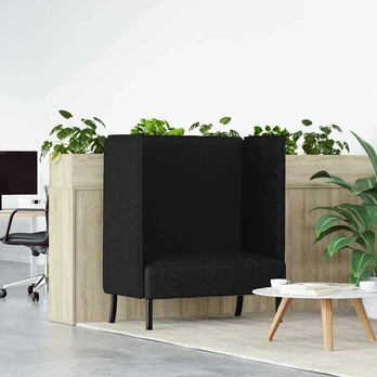 aukštos nugaros sofa Juoda 109x56x121 cm audinys