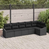 Sodo Sofa Komplektas 6 Dalių Juoda kaina