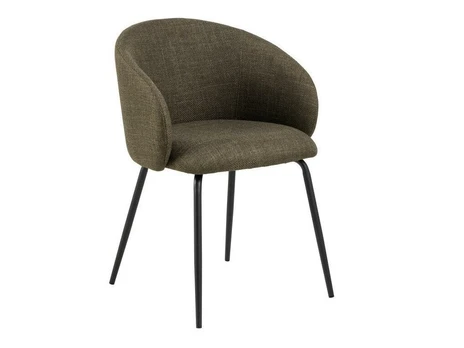 Kėdė Eleaner dining kėdė with armrest, Spalva: Žalia + Juoda
