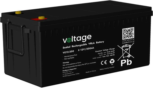 Akumuliatorius AGM Voltage 12V 200Ah VE12-200 (Żywotność 6-9 lat)