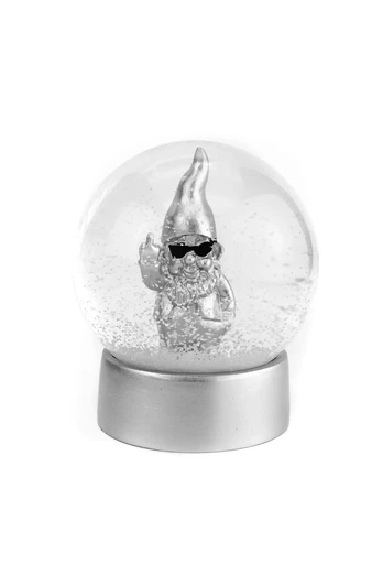 Winkee - Snow Globe - Snow Globe Gnome - Silver