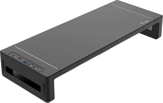 Equip Monitortischerhöhung 4xUSB-A/USB-C/+ 25Kg juodas