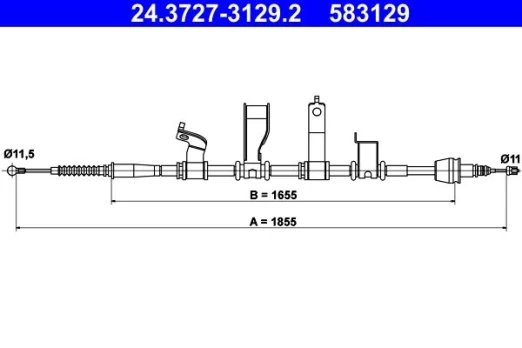 Trosas, stovėjimo stabdys ATE 24.3727-3129.2