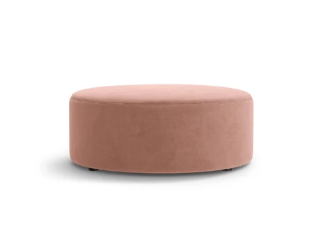 Velvetinis pufas "Dia", 1 vieta, 90x90x35, rožinis