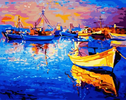 Tapybos rinkinys "Boat dock I"