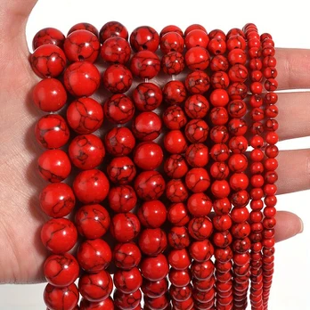 Akmens karoliukai, 6mm (about 58 Pieces)