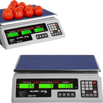 Steinberg Systems Komercinės kainų skalės, baltos, 35kg/g