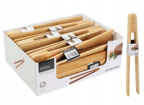 KOOPMAN Bambuko medinės virtuvės žnyplės 24cm