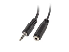 LANBERG AD-0024-BK adapteris Jack Stereo M ->Jack F x2 10cm kaina