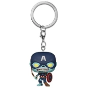 Funko POP! Keychain: Marvel: What If - Zombie Captain America kaina