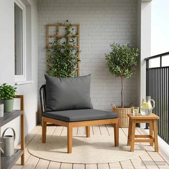 Vidurinė sofa Kietos akacijos mediena Natūrali