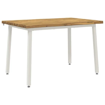 110 x 55 x 75 cm Kietos akacijos mediena Balta Stačiakampio