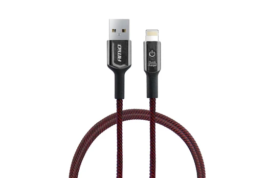 USB kabelis AMiO USB-A - Žaibas 1 m Raudona (AMI -02527)