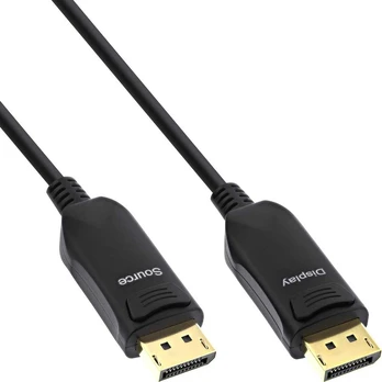 Eaton „InLine® DisplayPort 2.1 AOC“ kabelis, UHBR, juodas, 30 m