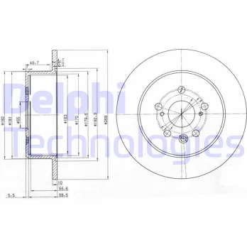 DELPHI BG3583 Brake Disc