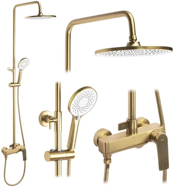 REA AVALON BRUSHED GOLD dušo komplektas