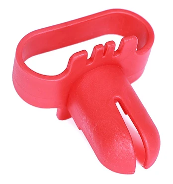 Balionų rišimo įrankis balionams užrišti, 7 x 5,5 cm, raudonas