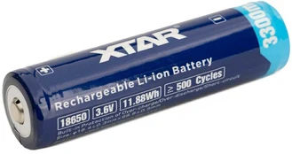 Keeppower Akumuliatorius Li-ion XTAR 18650 3300mAh - 10A su apsauga kaina