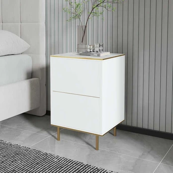 Naktinis staliukas Imaj - Marble, Baltas