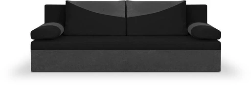 Trivietė sofa Bellezza Polo, juoda/pilka