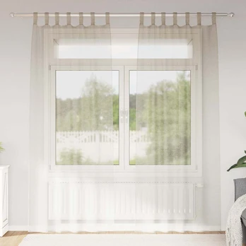 Užuolaidos 2 pcs Smėlys 140 x 260 cm Poliesteris