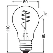 OSRAM LED senovinis E27 5,9W 2700K spiralinis siūlas skaidrus