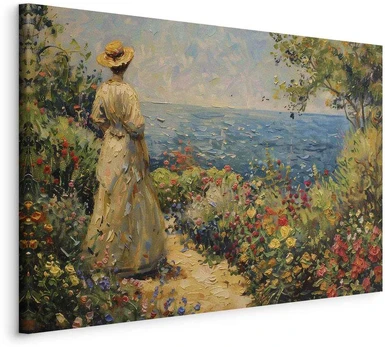 Artgeist XXL paveikslas - Nostalgic impression - a pensive woman contemplating