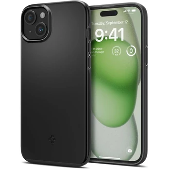 Juodas dėklas Apple iPhone 15 Plus telefonui "Spigen Thin Fit"