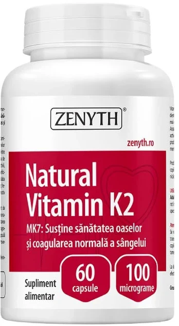 ZENYTH natūralaus vitamino K2 kapsulės N60
