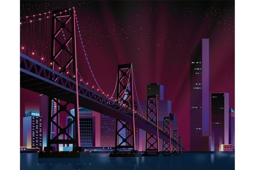 Deimantinis paveikslas City Bridge WD2430