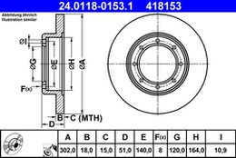 ATE 24.0118-0153.1 Brake Disc kaina