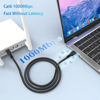 Aukštos spartos Cat6 Ethernet kabelis RJ45, 2 m