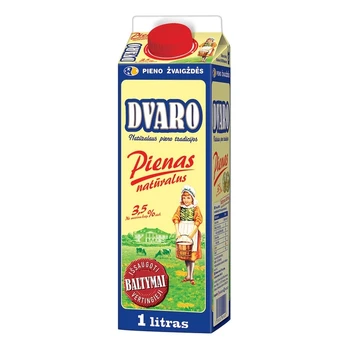 Natūralus DVARO pienas, 3,5% rieb., 1 l