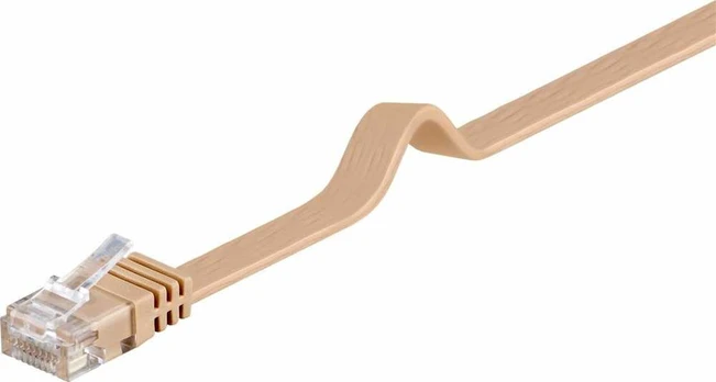 Goobay Kabelis LAN Patchcord CAT 6 U/UTP PŁASKI ruda 20m