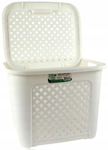 RATTAN krepšelis 19L baltas 28x36x28cm
