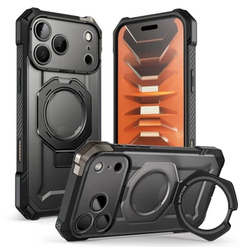 Juodas dėklas Apple iPhone 17 Pro / 18 Pro telefonui "Supcase UB Grip MAG Magsafe"