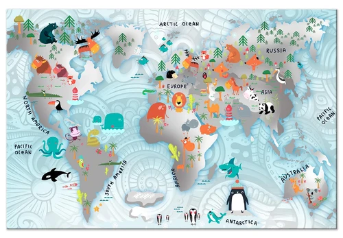 Artgeist Paveikslas - Fairytale Map (1 Part) Wide 60x40