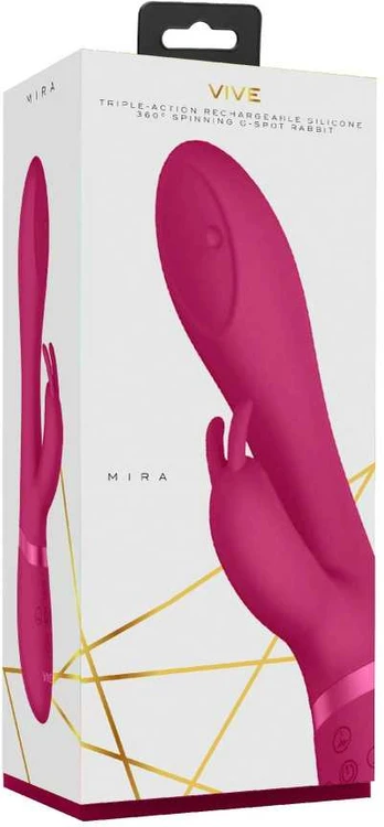 ShotsToys Wibrator masażer - Spinning G-spot Rabbit - Rožinė
