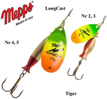 Blizgė Mepps Aglia LongCast Tiger