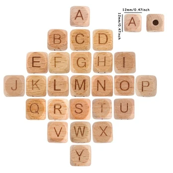 Medinės raidės rinkinys, 20PCS- W01-E-20