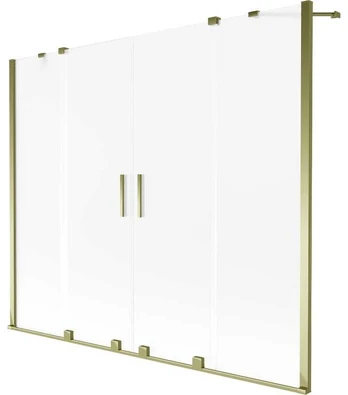 Vonios sienelė Mexen Velar Duo, 190 x 150 cm, Gold/matinis stiklas