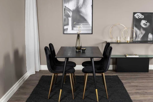 Venture Design Valgomasis stalas, Dipp, 75x120x85 cm, Juodas
