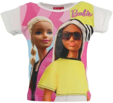 Barbie Icon balti vaikiški trumpi marškinėliai, 4 metų vaikams