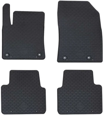 Automobilių kilimėlis 4 pcs Juodas Guma