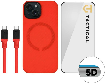 Dėklas Tactical Raudona Limited Edition Combo, skirtas Apple iPhone 15